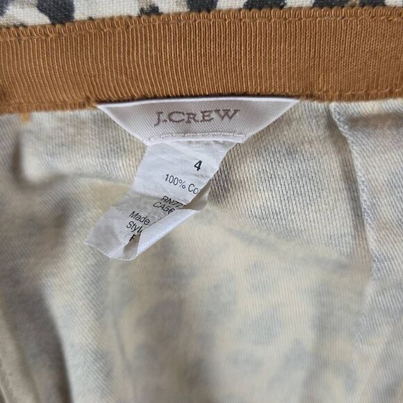 J. Crew Women's Leopard Print Career Pencil Midi Skirt Black Tan Size 4 - Picture 5 of 6